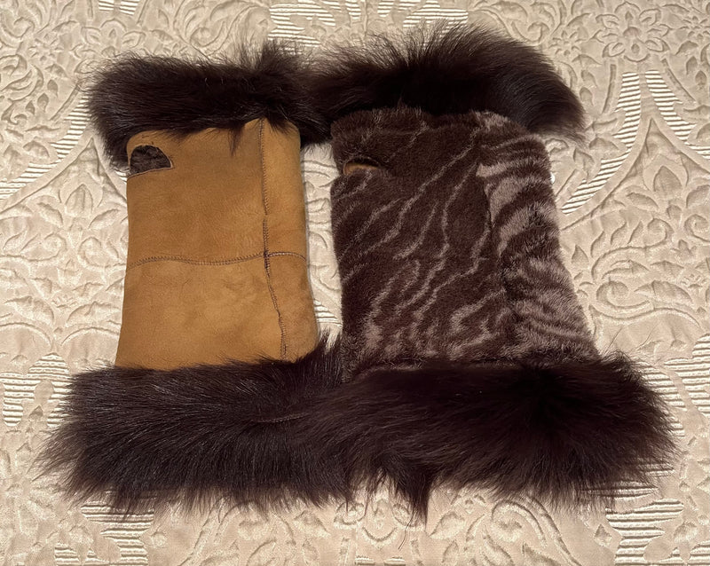 Wrist warmers in sheepskin - A little longer variant