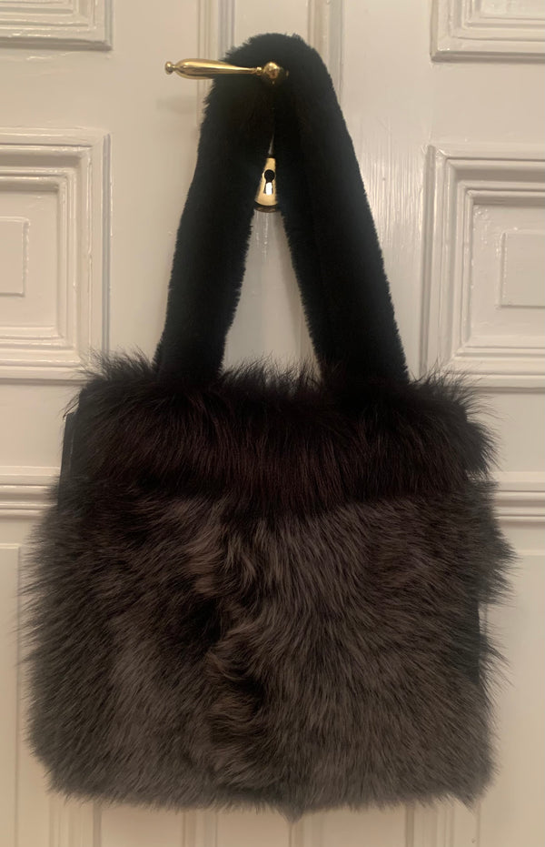 Shopping bag in shearling - Medium